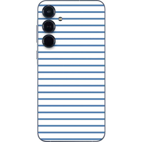 Blue and White Stripes Galaxy A55 5G Skin